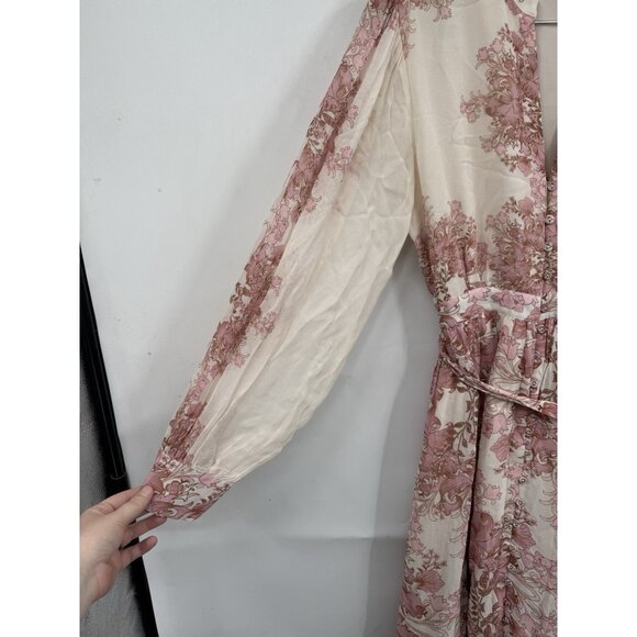 forever that girl anthropologie Vivienne Maxi Dress XS Pink Peasant Boho Cottage - Picture 13 of 15